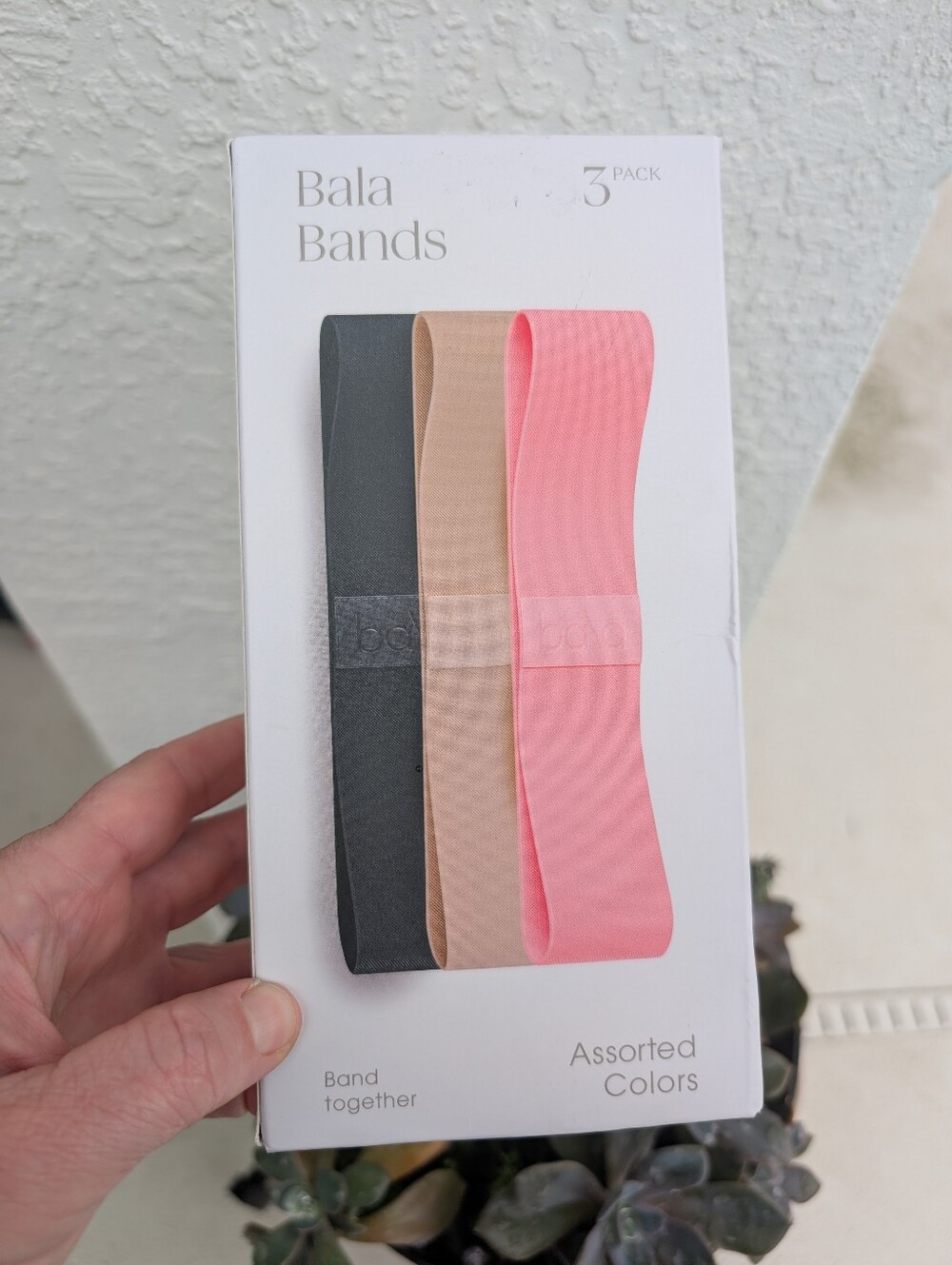 Bala Bands 3 Pack Woven Fabric Exercise Loops - Yoga Pilates Home Gym Fitness